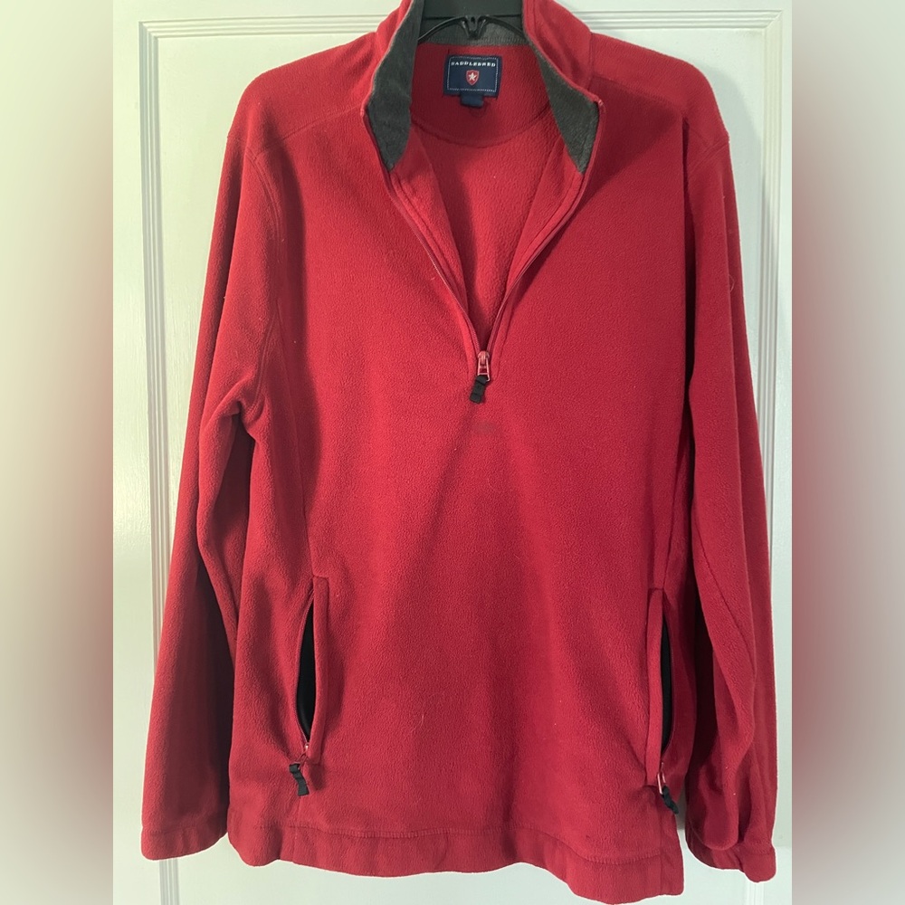 Saddlebred Men's Red Zip-Up Sweater